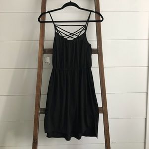 Sexy Strappy Black Mini Dress BCBG